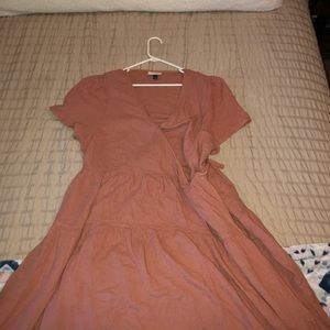 Terracotta midi dress